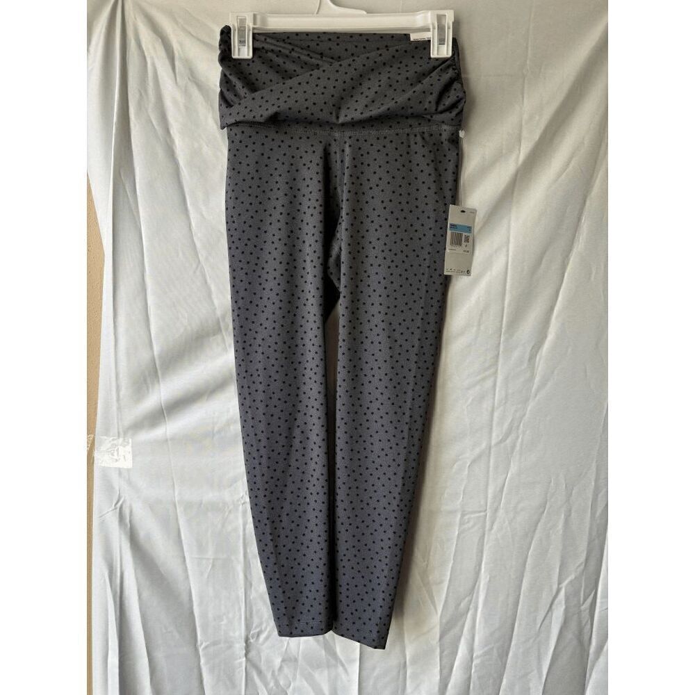 Nike Yoga Grey Polka Dot 7/8 Length High Rise Legging Womens Size Medium